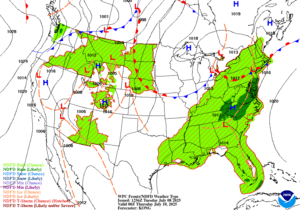 Day 3 (Thursday): Forecast Surface Map