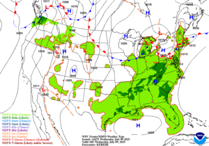 Day 1 (Wednesday): Forecast Surface Map