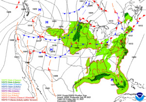 Day 3 (Friday): Forecast Surface Map
