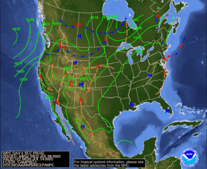 Day 5 (Sunday): Forecast Surface Map