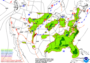Day 1 (Friday): Forecast Surface Map