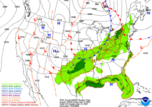 Day 3 (Sunday): Forecast Surface Map
