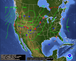Day 5 (Tuesday): Forecast Surface Map