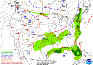 Day 3 (Monday): Forecast Surface Map