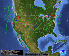 Day 5 (Wednesday): Forecast Surface Map