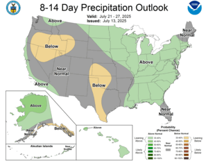 NOAA CPC 8 to 14 Day Precipitation Probability Outlook