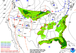 Day 3 (Tuesday): Forecast Surface Map