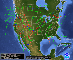Day 4 (Wednesday): Forecast Surface Map