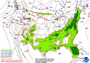Day 1 (Monday): Forecast Surface Map