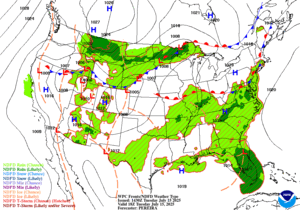 Day 1 (Tuesday): Forecast Surface Map