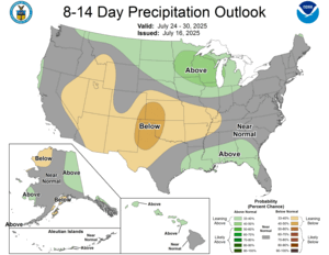 NOAA CPC 8 to 14 Day Precipitation Probability Outlook