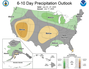 NOAA CPC 6 to 10 Day Precipitation Probability Outlook