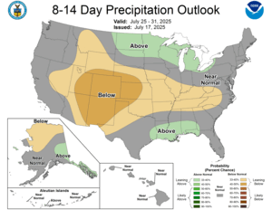 NOAA CPC 8 to 14 Day Precipitation Probability Outlook