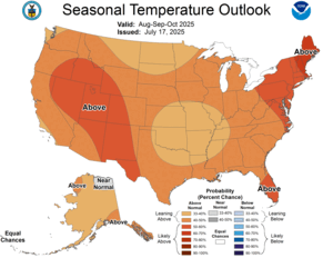 Three Month Outlook - Temperature Probability