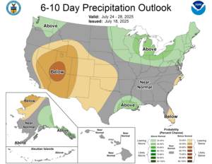 NOAA CPC 6 to 10 Day Precipitation Probability Outlook