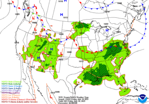 Day 1 (Friday): Forecast Surface Map