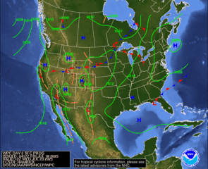 Day 5 (Tuesday): Forecast Surface Map