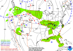 Day 3 (Monday): Forecast Surface Map