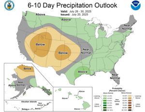 NOAA CPC 6 to 10 Day Precipitation Probability Outlook