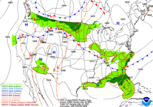 Day 3 (Tuesday): Forecast Surface Map