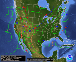Day 4 (Wednesday): Forecast Surface Map