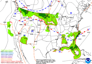 Day 2 (Tuesday): Forecast Surface Map