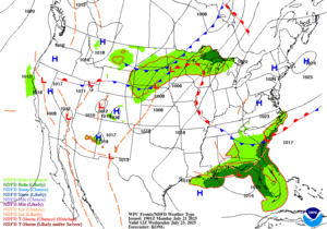 Day 3 (Wednesday): Forecast Surface Map
