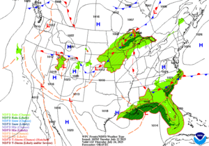 Day 3 (Thursday): Forecast Surface Map