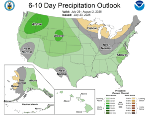 NOAA CPC 6 to 10 Day Precipitation Probability Outlook