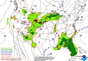 Day 1 (Wednesday): Forecast Surface Map