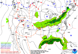Day 3 (Friday): Forecast Surface Map