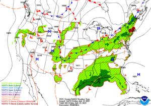 Day 1 (Friday): Forecast Surface Map