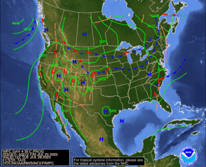 Day 4 (Monday): Forecast Surface Map