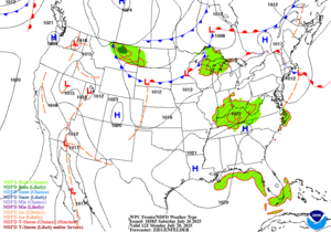 Day 3 (Monday): Forecast Surface Map