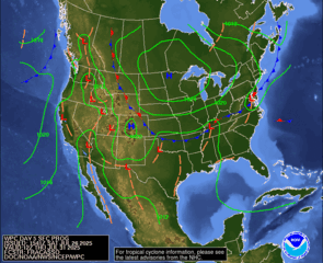 Day 5 (Wednesday): Forecast Surface Map