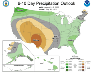 NOAA CPC 6 to 10 Day Precipitation Probability Outlook