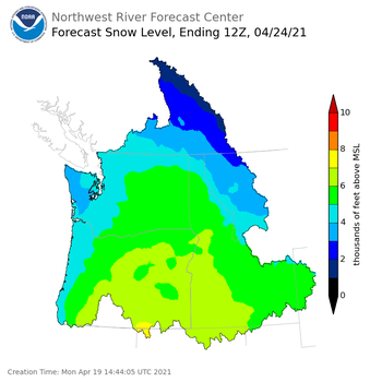 Day 5 Snow Level Forecast Day 5 Snow Level Forecast