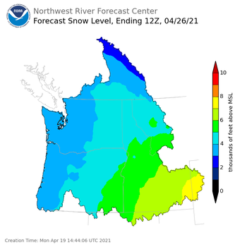 Day 7 Snow Level Forecast Day 7 Snow Level Forecast