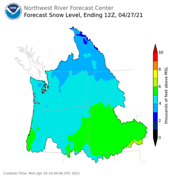 Day 8 Snow Level Forecast Day 8 Snow Level Forecast