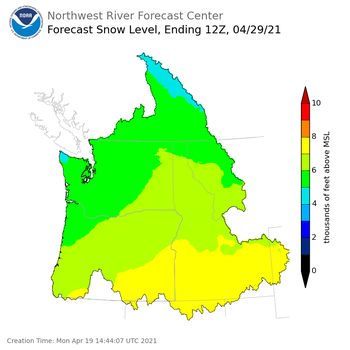 Day 10 Snow Level Forecast Day 10 Snow Level Forecast
