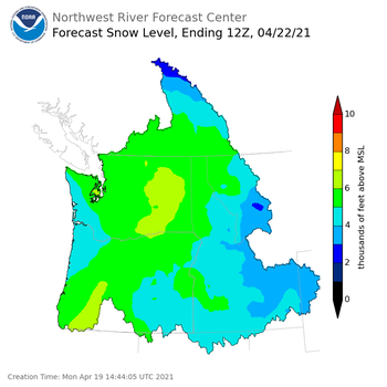 Day 3 Snow Level Forecast Day 3 Snow Level Forecast