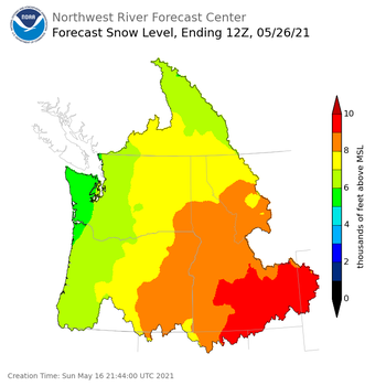 Day 10 Snow Level Forecast Day 10 Snow Level Forecast