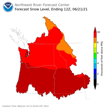 Day 5 Snow Level Forecast Day 5 Snow Level Forecast