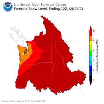 Day 8 Snow Level Forecast Day 8 Snow Level Forecast
