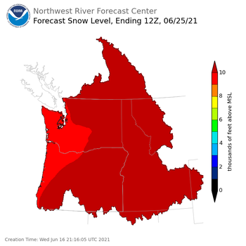Day 9 Snow Level Forecast Day 9 Snow Level Forecast