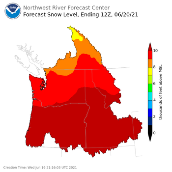 Day 4 Snow Level Forecast Day 4 Snow Level Forecast