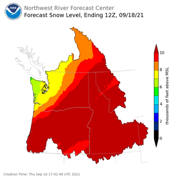 Day 2 Snow Level Forecast Day 2 Snow Level Forecast