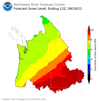 Day 3 Snow Level Forecast Day 3 Snow Level Forecast