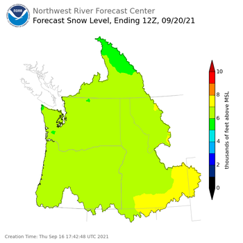 Day 4 Snow Level Forecast Day 4 Snow Level Forecast