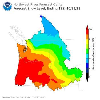 Day 5 Snow Level Forecast Day 5 Snow Level Forecast